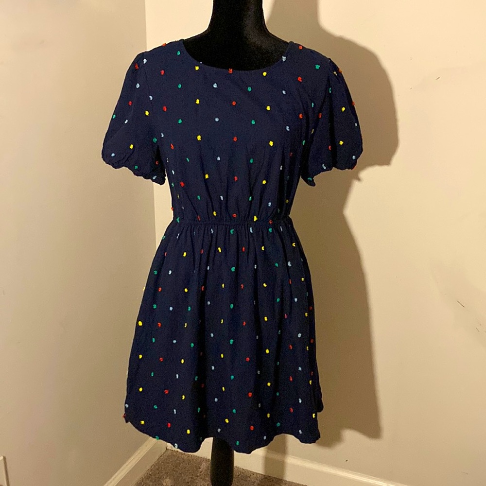 Crown & Ivy | Women’s Blue Printed Mini Dress - Size Medium